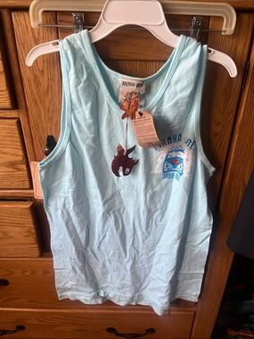Piranha Joe Men's Light Blue Graphic Tank Top